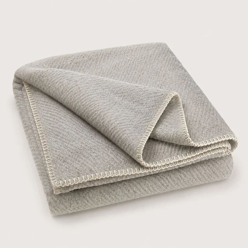Couverture pure laine écologique Hiver 400g unie
