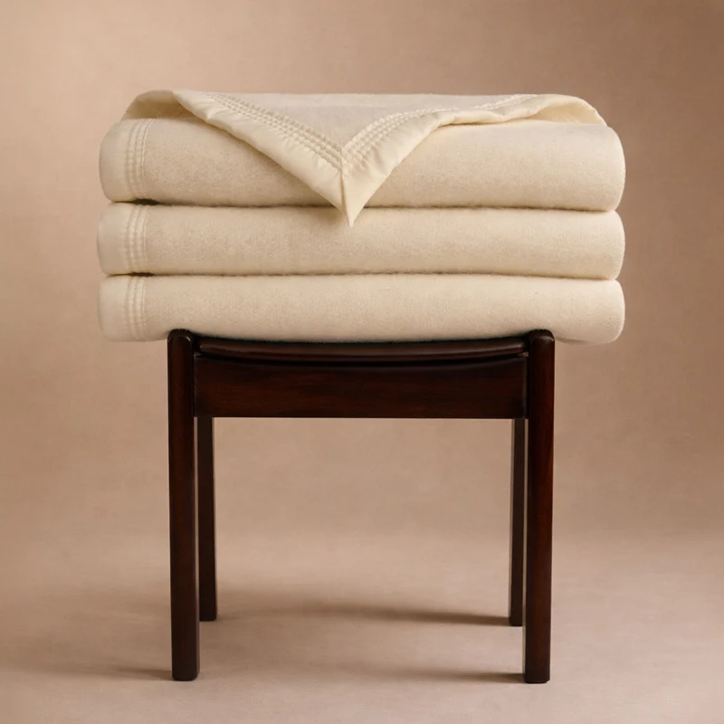 Couverture laine vierge Woolmark Eté 350g Diane