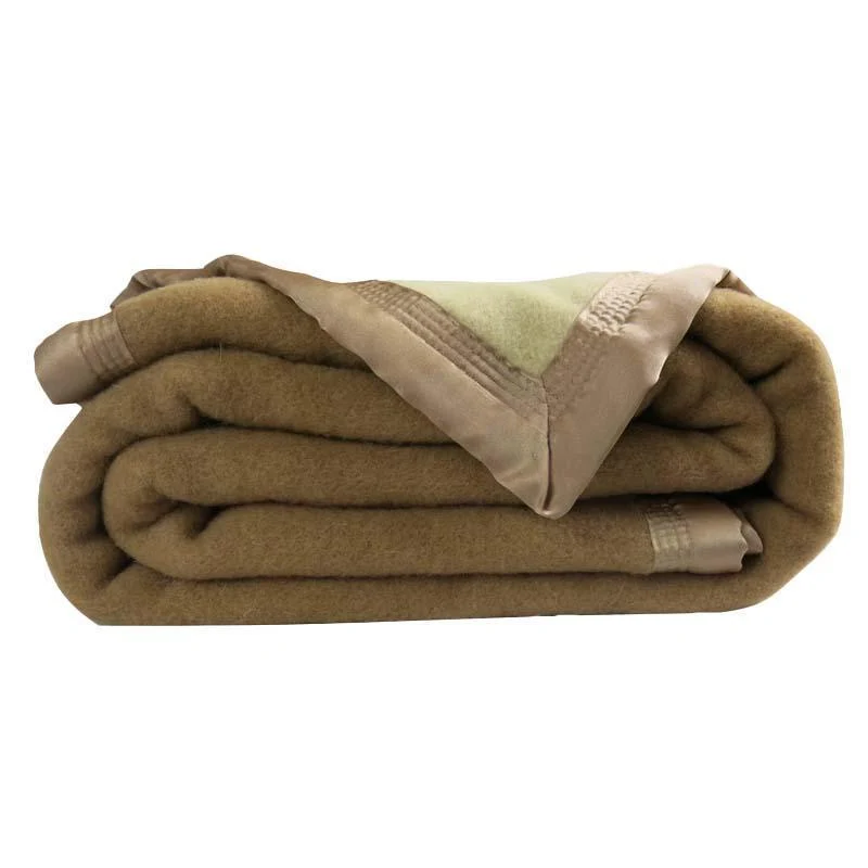 Couverture laine vierge Woolmark Hiver 800g Everest