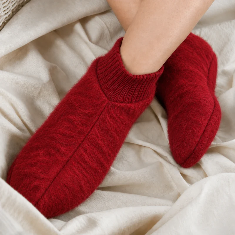 Chaussons unis ou écossais 100% laine des Pyrénées