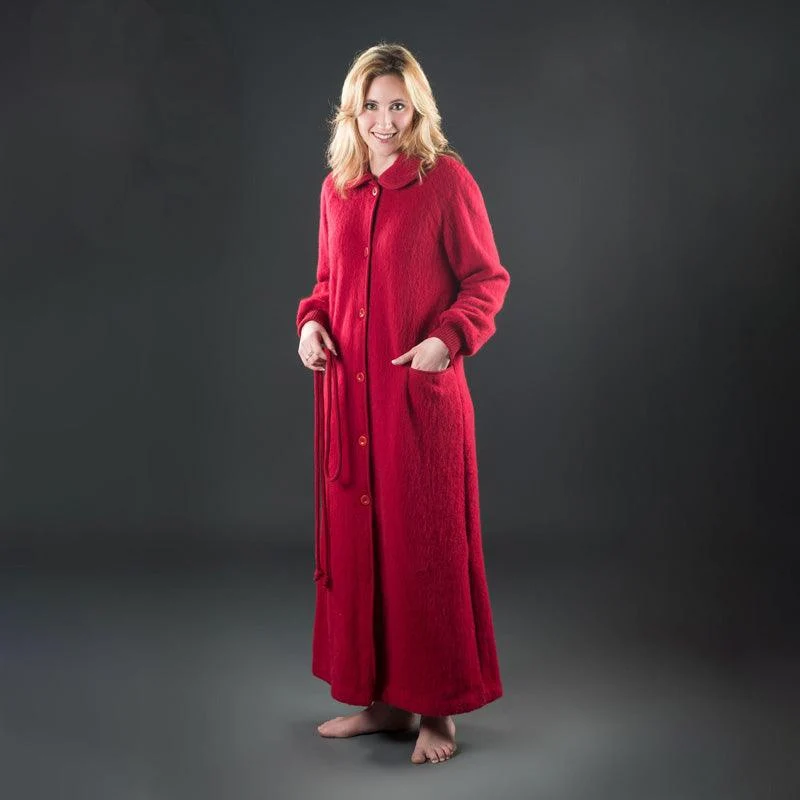 Robe de chambre boutonnée col claudine