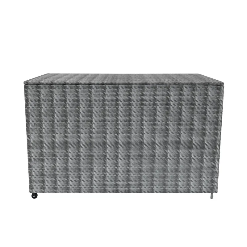 Coffre de Rangement d'Extérieur 996 L en Rotin Gris