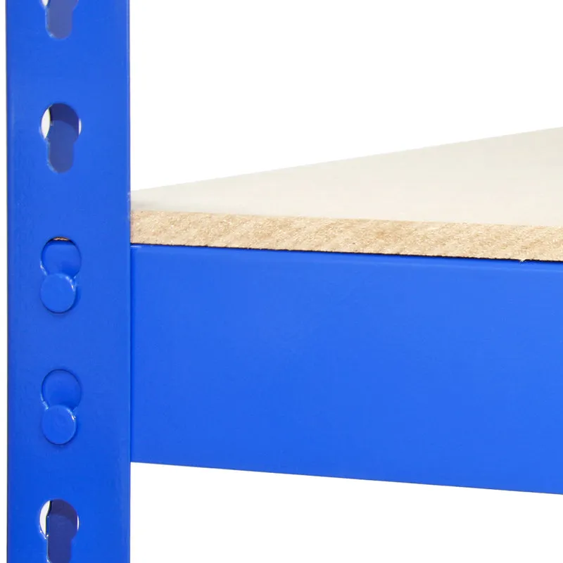 Monster Racking - Lot de 3 Rayonnages Q-Rax en Acier Bleu 90cm, 2 Rayonnages Q-Rax 120cm & Maillet