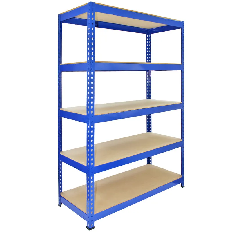 Monster Racking - Lot de 3 Rayonnages Q-Rax en Acier Bleu 90cm & 2 Rayonnages Q-Rax 120cm