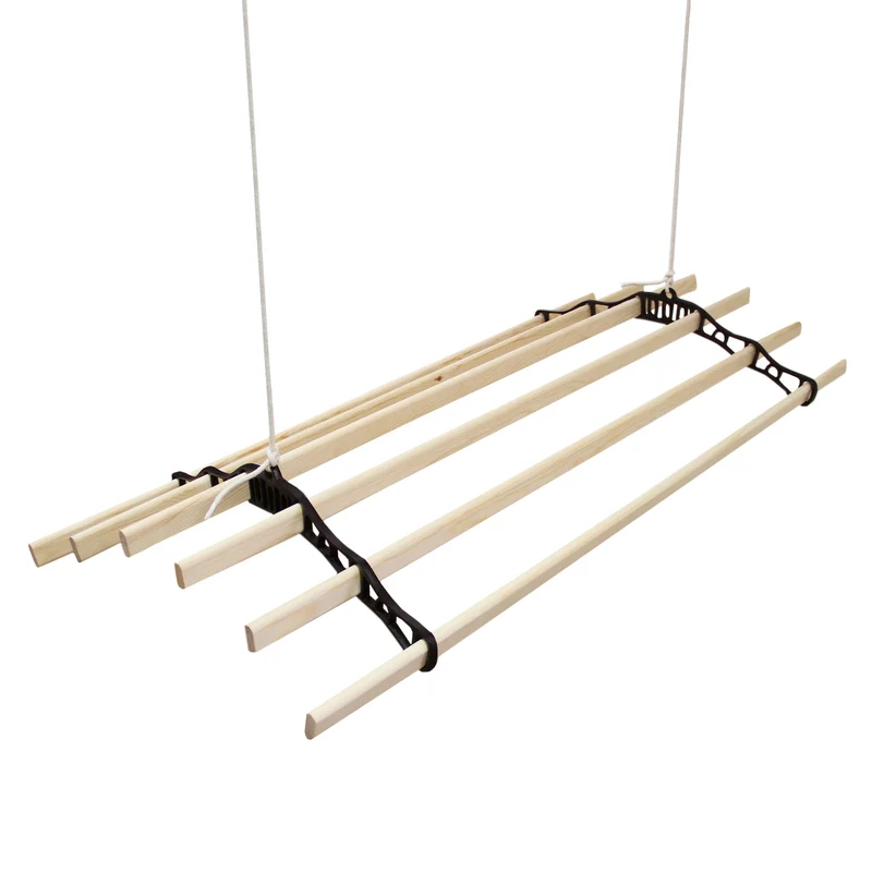 Étendoir à Linge Suspendu de 1,4 m - Noir
