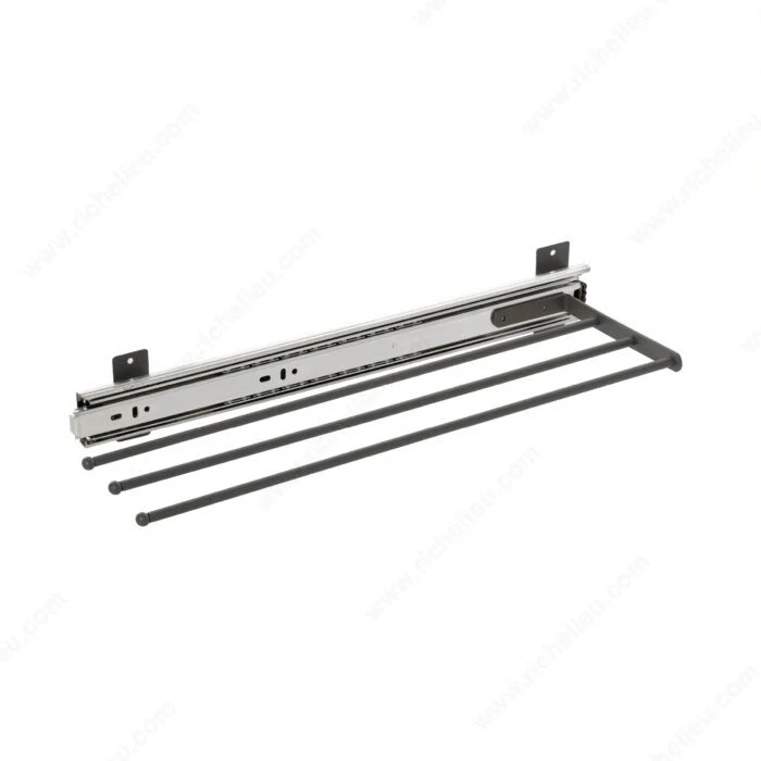 Porte-serviettes coulissant triple en acier – Graphite
