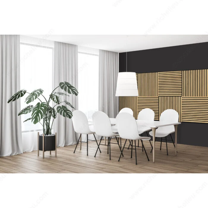 Ensemble de 6 tuiles rainurées acoustiques Kalmate - Chêne clair