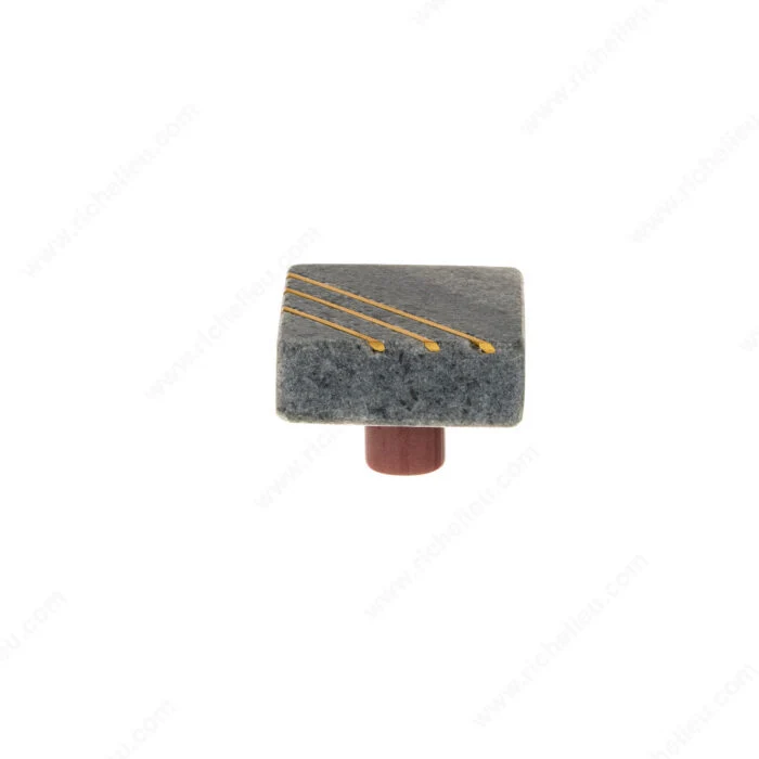 Bouton éclectique en marbre et laiton - 6640