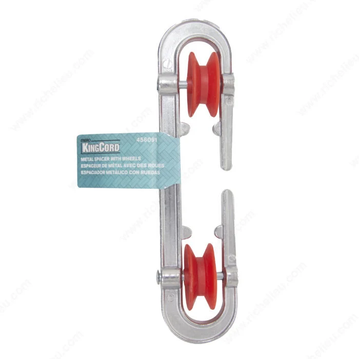 Espaceur en métal doté de roulettes