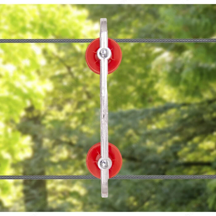 Espaceur en métal doté de roulettes