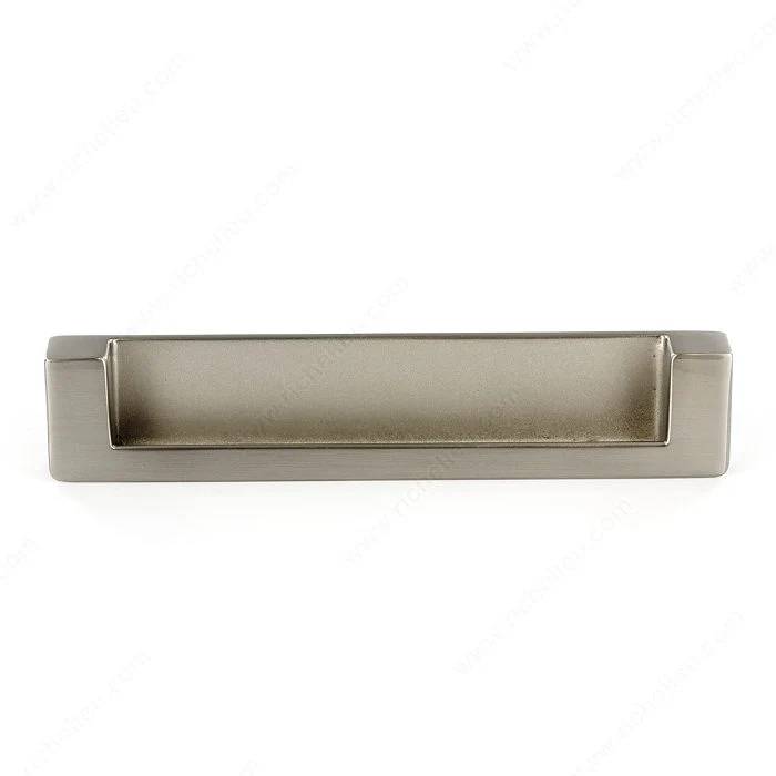 LOTS 12 POIGNÉES moderne encastrée en métal 8971 - Nickel brossé