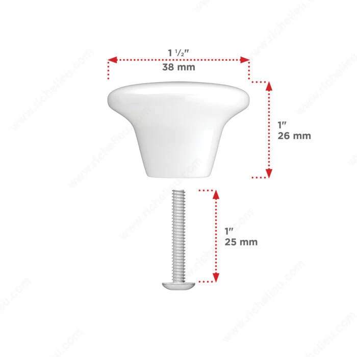 Bouton moderne en céramique - 6006