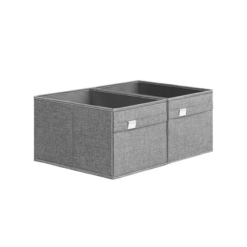 Cajas Almacenaje de Armario Asas Plegables Tejido Oxford y Tejido Aspecto Lino Lavables