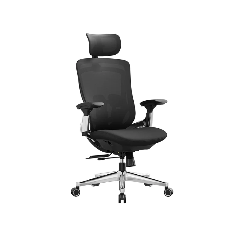 Silla de Oficina Malla Ergonómica y Ajustable Respaldo Basculante Base de Estrella de Aluminio