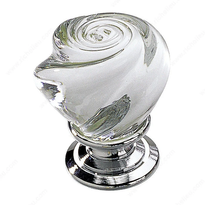 Bouton traditionnel en verre de Murano et métal - 9030