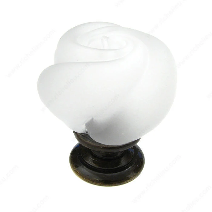Bouton traditionnel en verre de Murano et métal - 9030