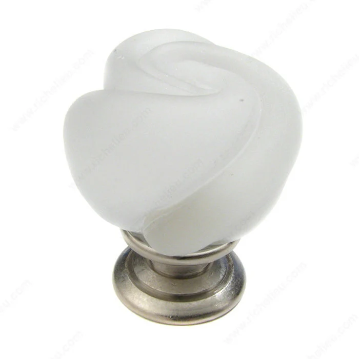 Bouton traditionnel en verre de Murano et métal - 9030