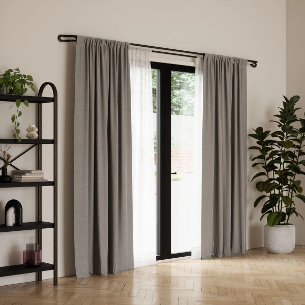 Double tringle extensible à rideaux - Midnight