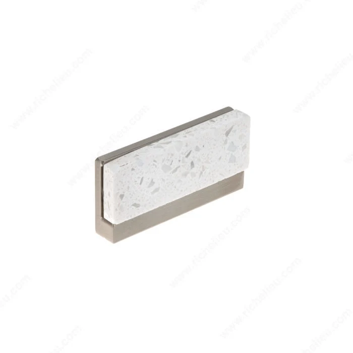 Poignée contemporaine de terrazzo et métal - 4315
