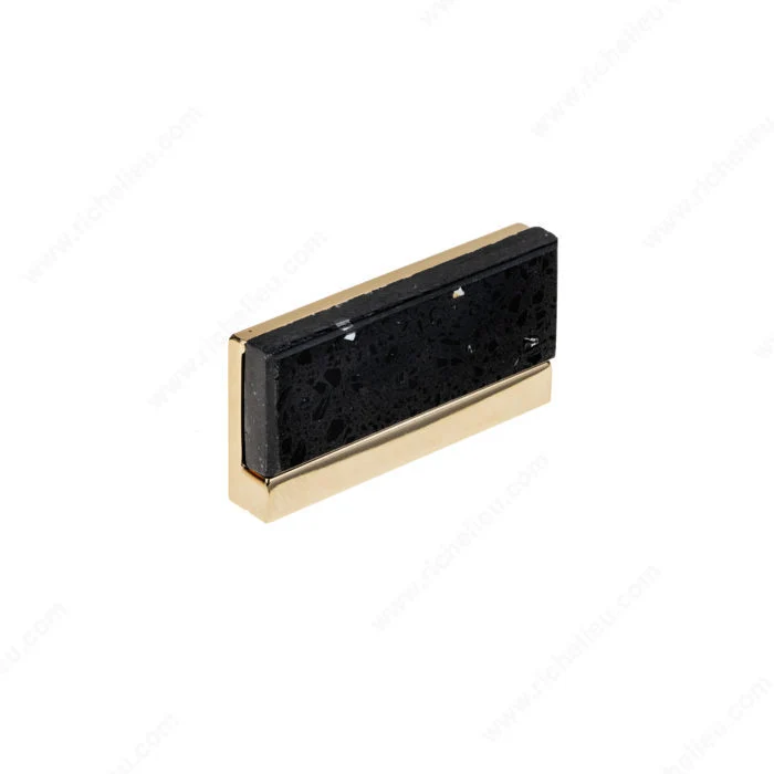 Poignée contemporaine de terrazzo et métal - 4315