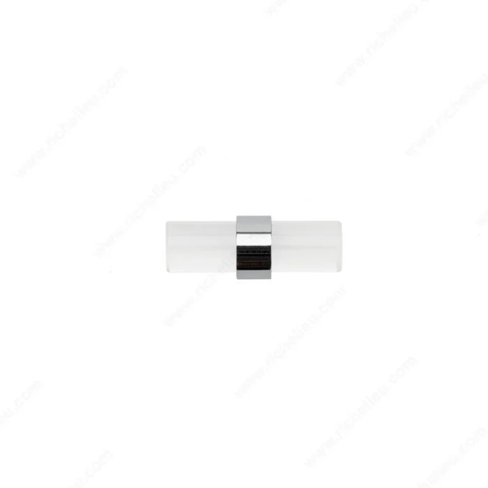 Bouton contemporain en verre et en métal - 0206