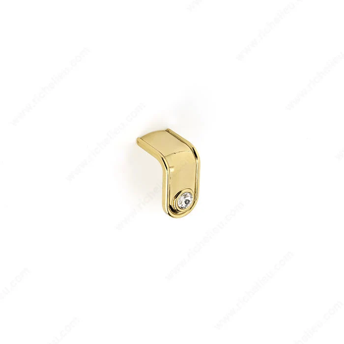 Bouton contemporain en métal et cristal Swarovski - PO2055Z
