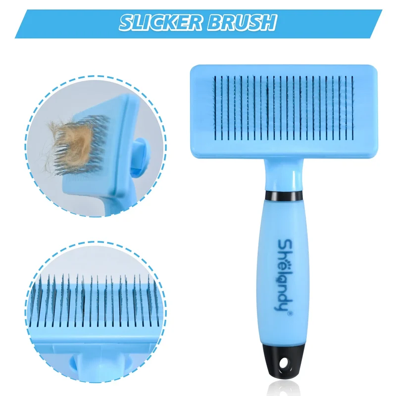 SHELANDY Groomer Partner Pet Grooming Kit, 5-Piece Set with Aluminum Case