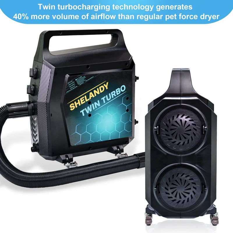 SHELANDY TWIN TURBO pet dryer | dog grooming force dryer model # 2405