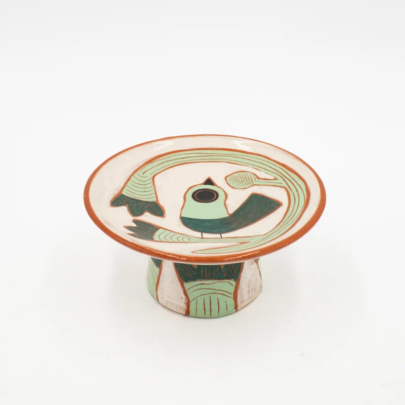 Coupe à pied en céramique