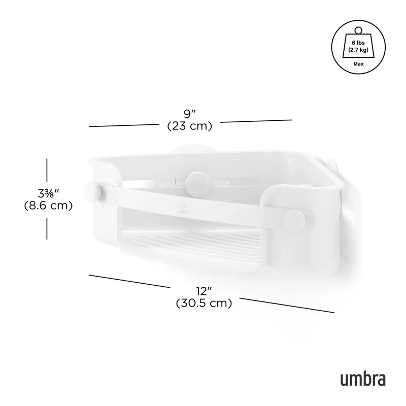 Panier d’angle pour douche Flex - Blanc
