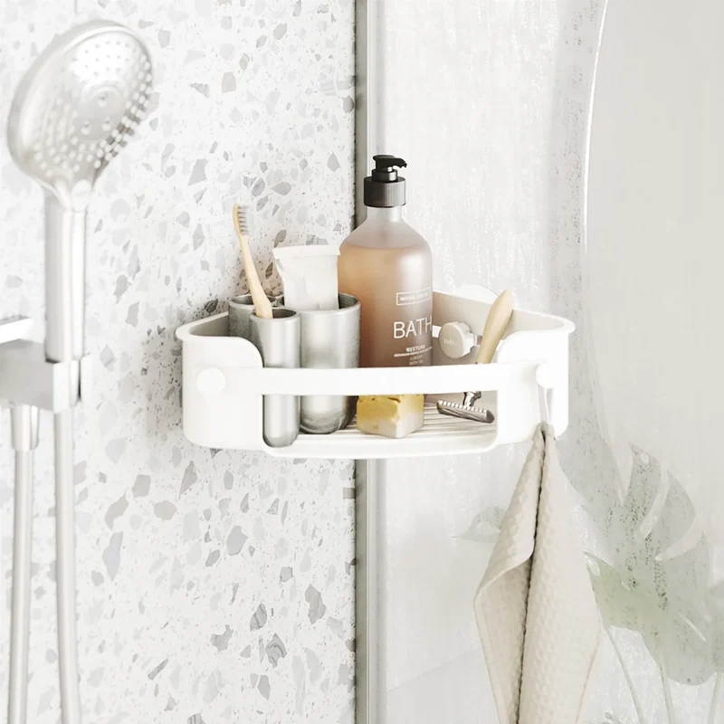 Panier d’angle pour douche Flex - Blanc