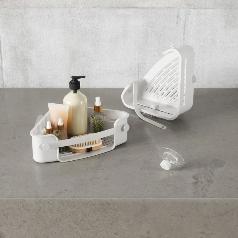 Panier d’angle pour douche Flex - Blanc