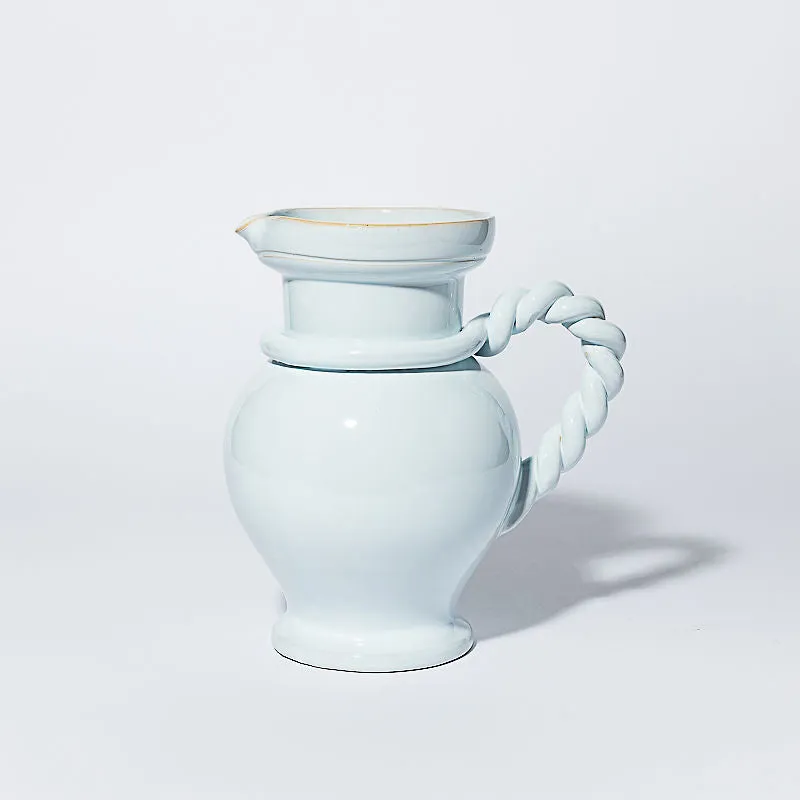 Pichet Anse torsadée bleu 26 cm