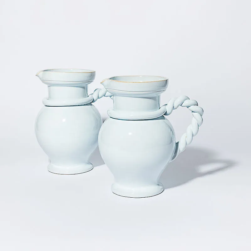 Pichet Anse torsadée bleu 26 cm