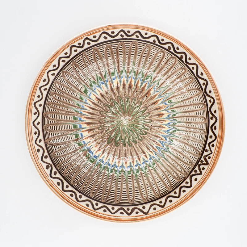 Assiette traditionnelle de Horezu - 25 cm