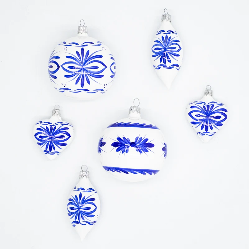 Boules de Noël Rondes peintes à la main