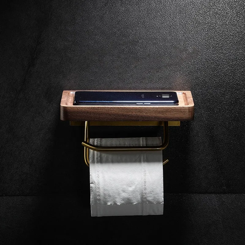 Dérouleur papier wc bois
