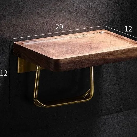 Dérouleur papier wc bois
