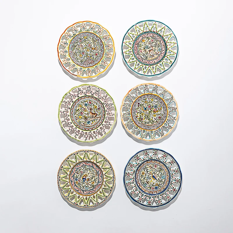 Assiettes Ajourées peintes