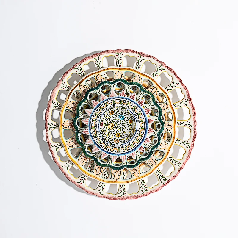 Assiettes Ajourées peintes