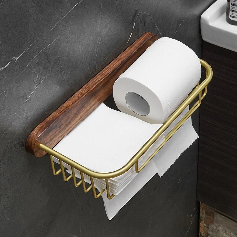 Porte papier toilette bois