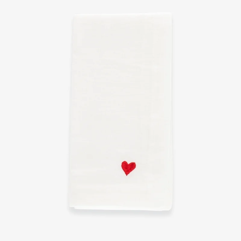 Serviette de table coeur