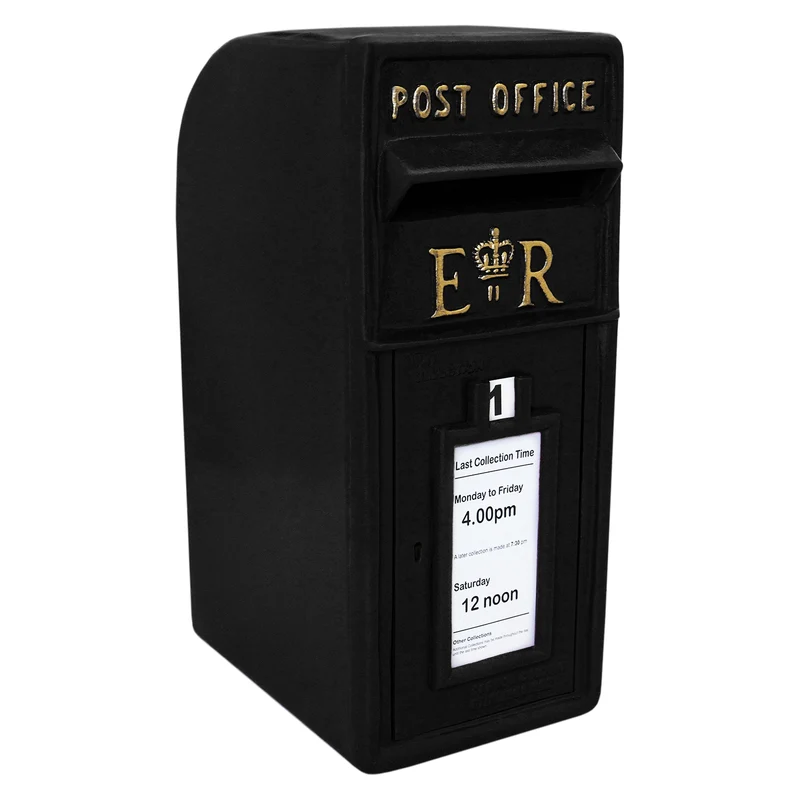 Briefkasten mit Bodenständer Schwarz