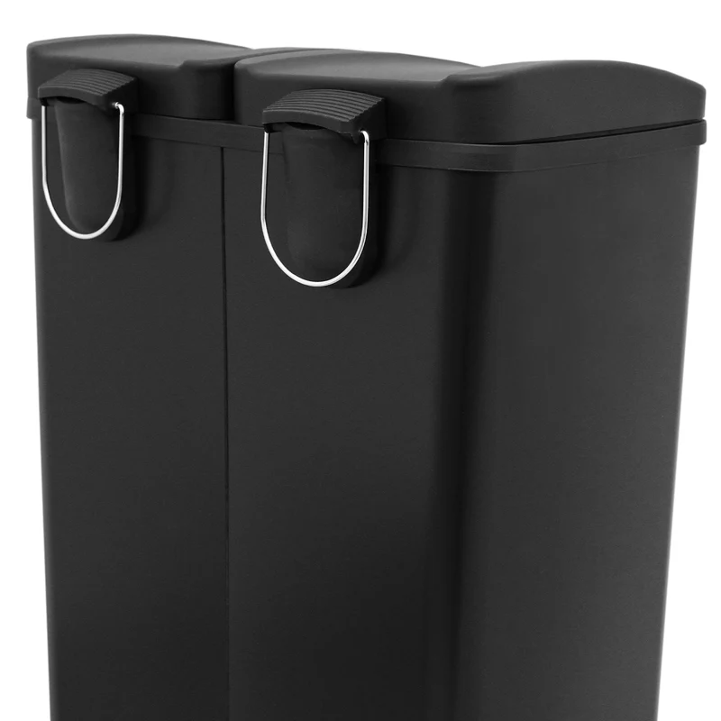 60L Dual Pedal Bin In Black