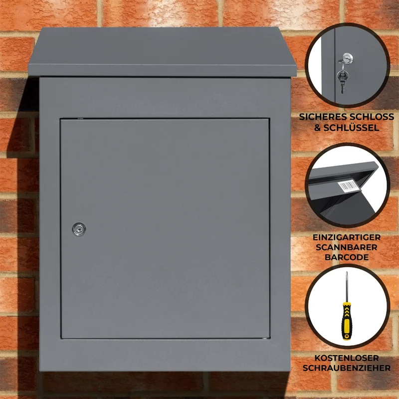 Anti-Diebstahl Paketkasten - Grau