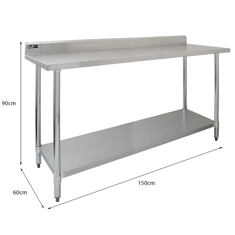 5ft Catering Bench With Double Over-Shelf