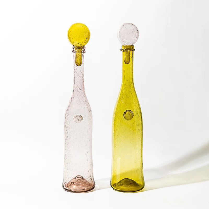 Bouteille géante en verre - 80 cm