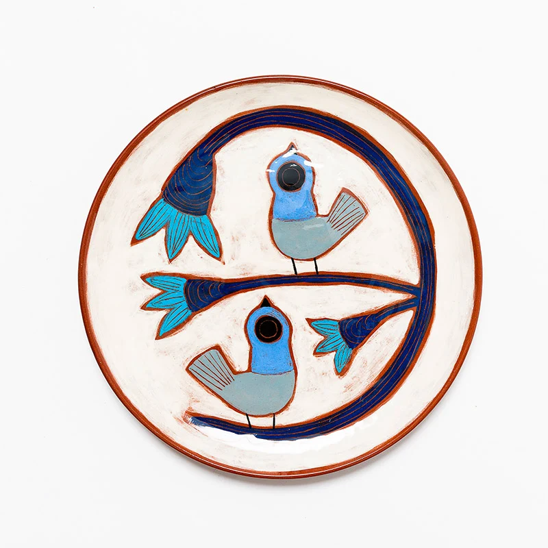 Assiette Oiseau en céramique - 27 cm