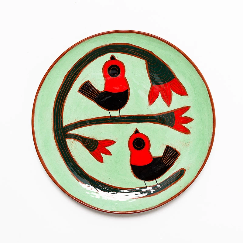 Assiette Oiseau en céramique - 27 cm