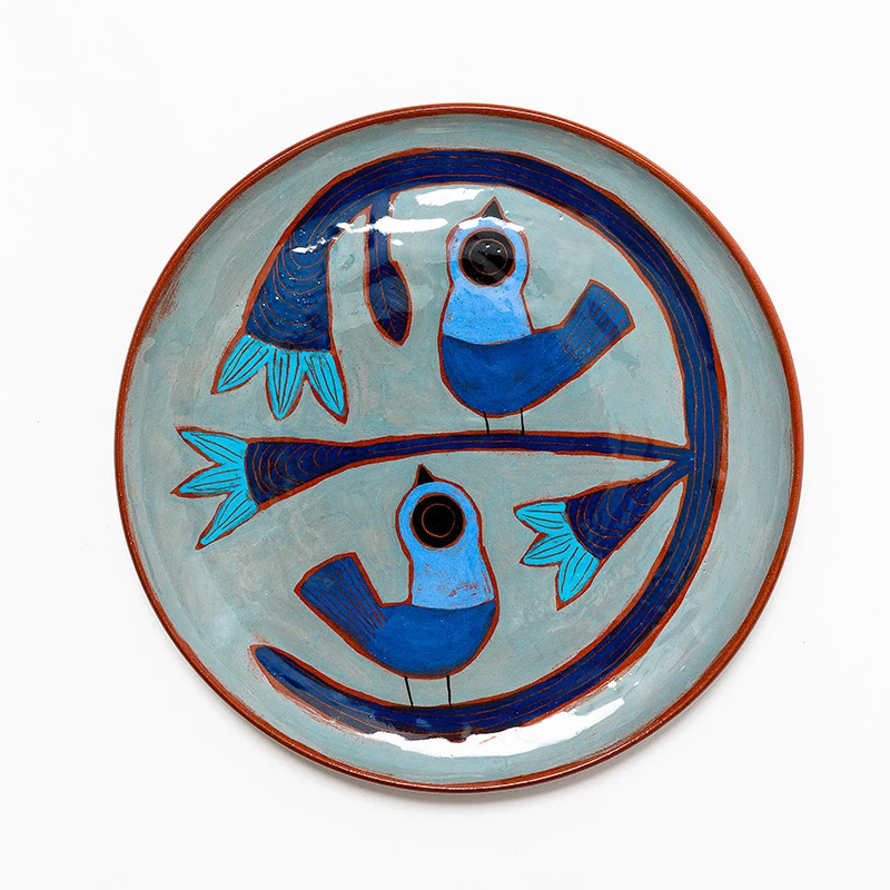 Assiette Oiseau en céramique - 27 cm